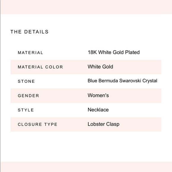 🆕 Bermuda Blue Swarovski Silver Pendant Necklace - Picture 5 of 5